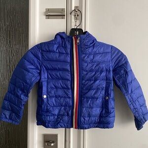 Moncler authentic kids lightweight down puffer jacket blue 4Y
